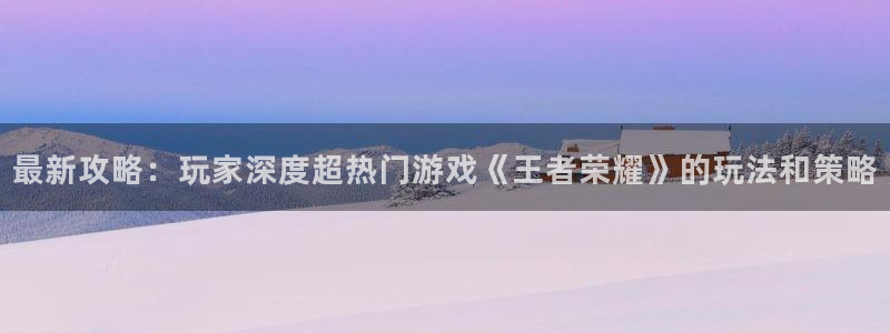高德娱乐官网登录：最新攻略：玩家深度超热门游戏《王者荣耀》的